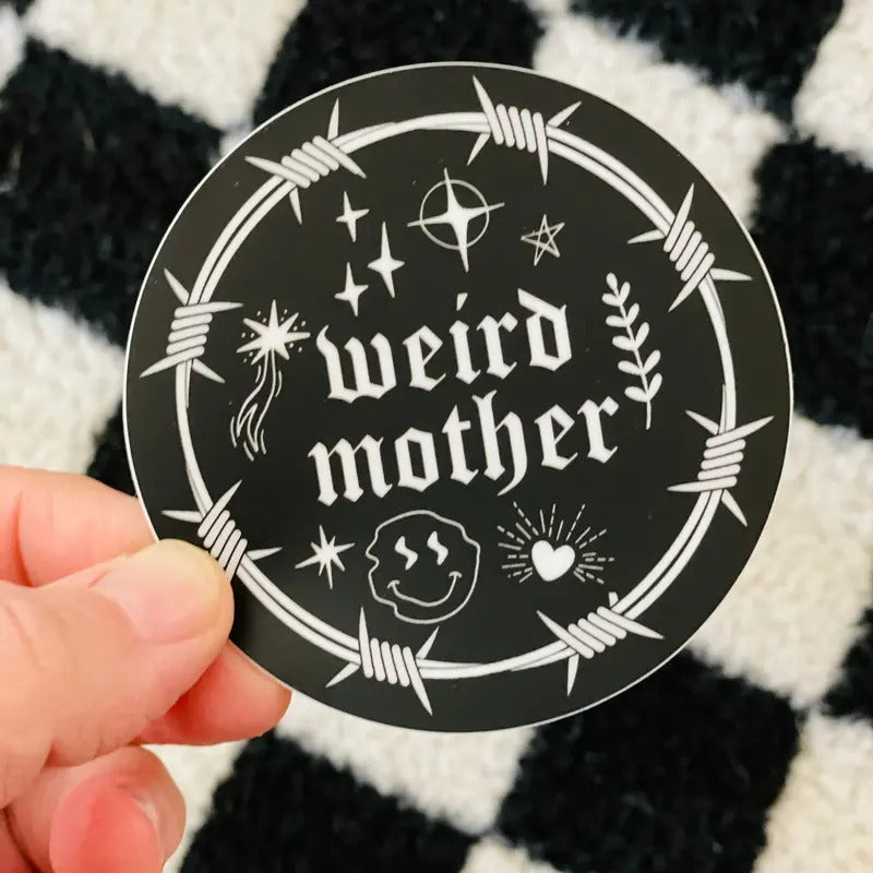 Weird Mother 90s tattoo vinyl sticker, 3x3 inches T-Shirts, Hoodie, Sweatshirt | PureTeeCo.com