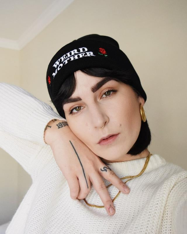Weird Mother and Roses Embroidered Beanie in 3 color ways T-Shirts, Hoodie, Sweatshirt | PureTeeCo.com