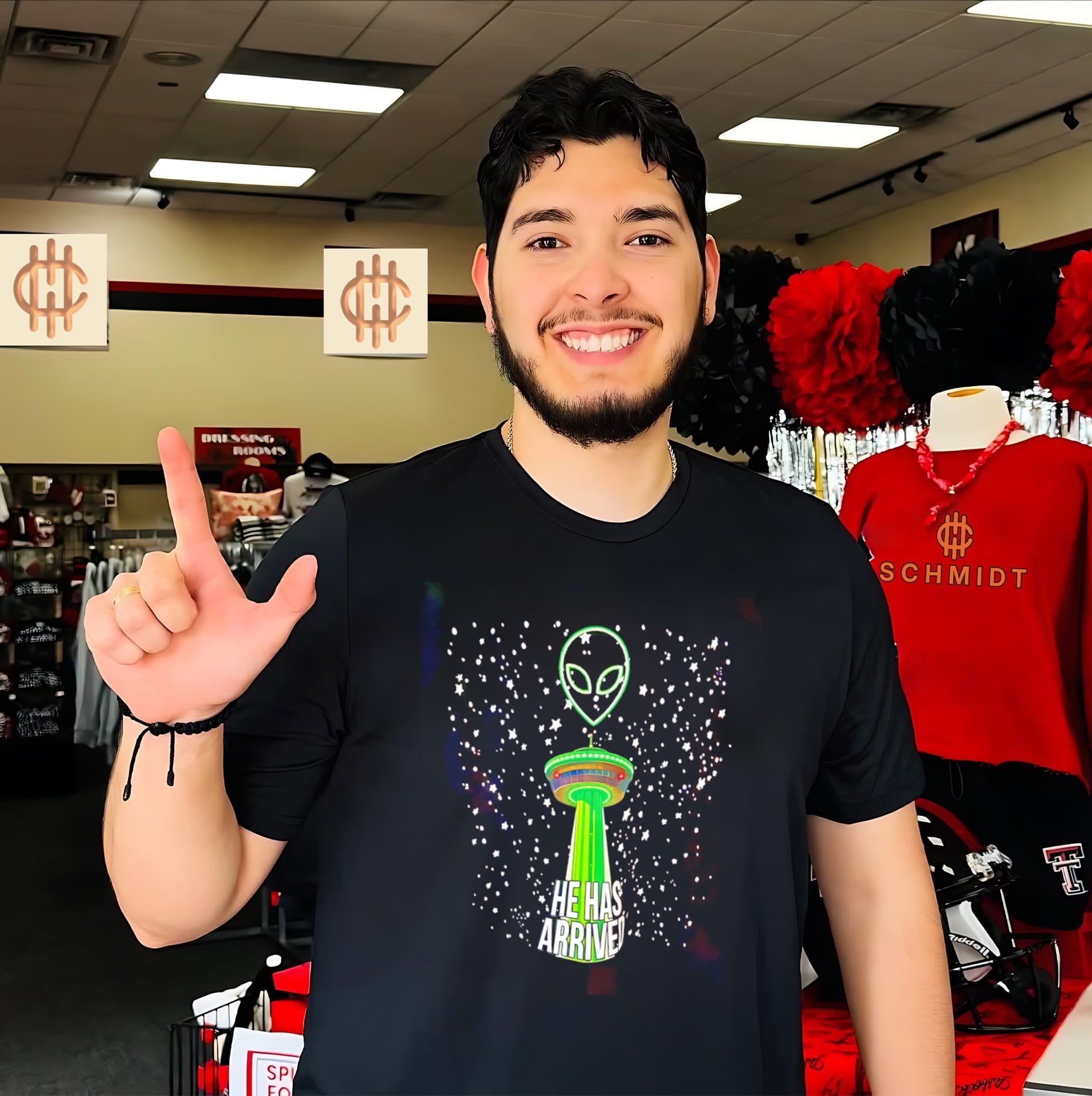 Wemby Spurs Alien logo he has arrived shirt