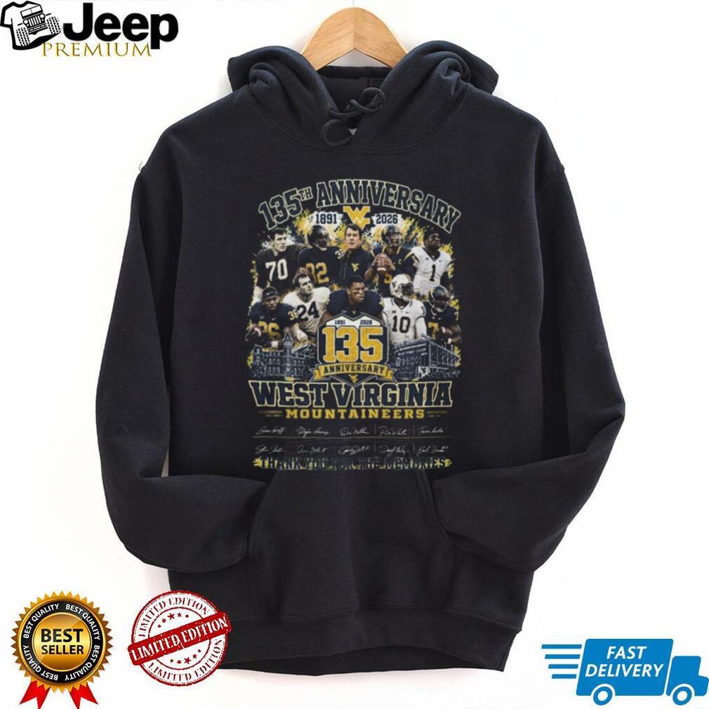West Virginia Mountaineers 135th Anniversary 1891 2026 Football Shirt