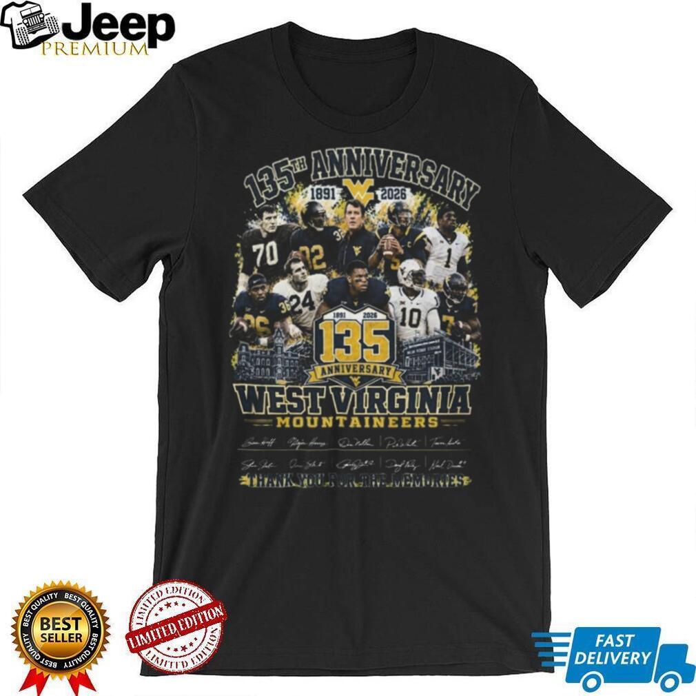 West Virginia Mountaineers 135th Anniversary 1891 2026 Football Shirt
