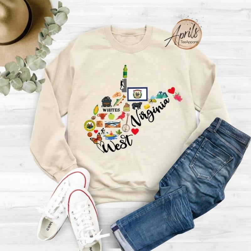 West Virginia Sweatshirt, West Virginia Hoodie, State Shirt Classic Fashion | PureTeeCo.com