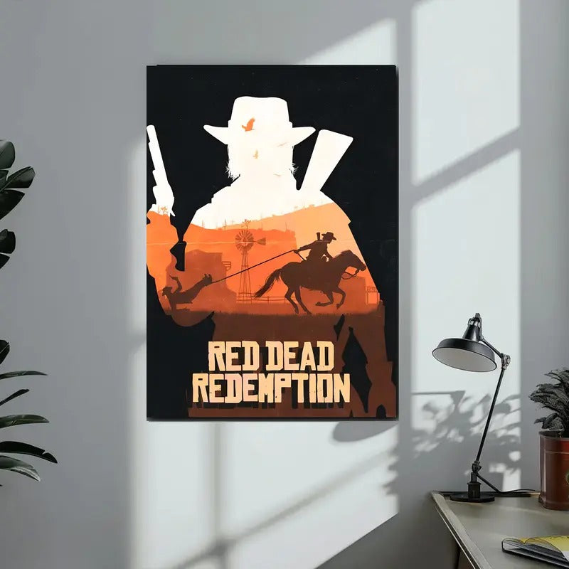 West Wild Red Dead Redemption II Poster | Gaming Room Poster | Game Lovers Wall Print Collection Art, Gaming Character Print, Home Decor