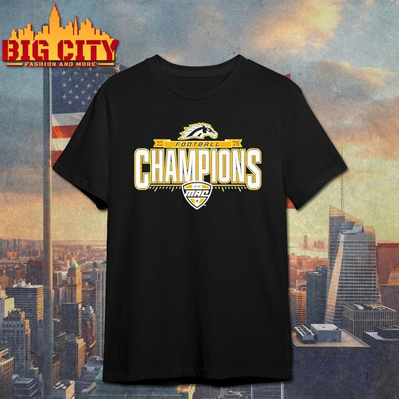 Western Michigan Broncos 2025 MAC Football Champions Shirt