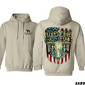 Western Skull Hoodie - Stars and Stripes Forever Design with Bold Cowboy and Flag Graphics, Ideal for Western Style Fans...