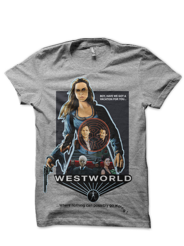 Westworld Grey T-Shirt Hoodie, Sweatshirt | PureTeeCo.com