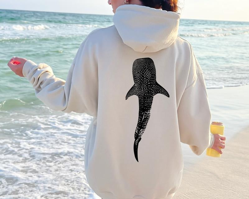 Whale Shark Hoodie and Sweatshirt, Beachy Crewneck, Shark Hoodie, Coconut Girl Jesus Sweatshirt, Christian Crewneck,...