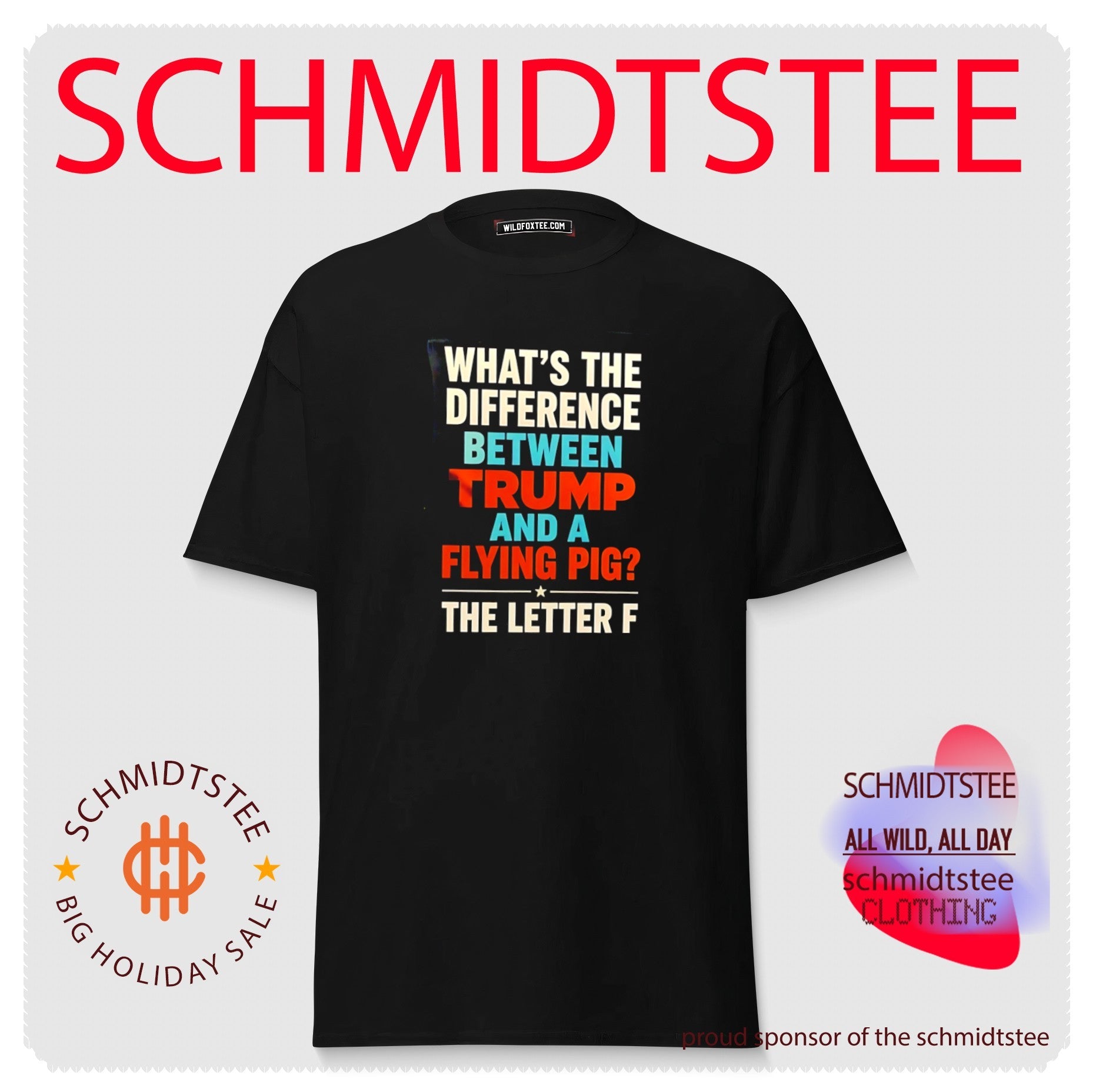What’s the difference between Trump and a flying pig the letter f shirt