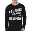Legends Are Born In November Black T-Shirts Hoodie, Sweatshirt | PureTeeCo.com