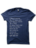 I Donâ€™t Know Navy Blue Tee Hoodie, Sweatshirt | PureTeeCo.com