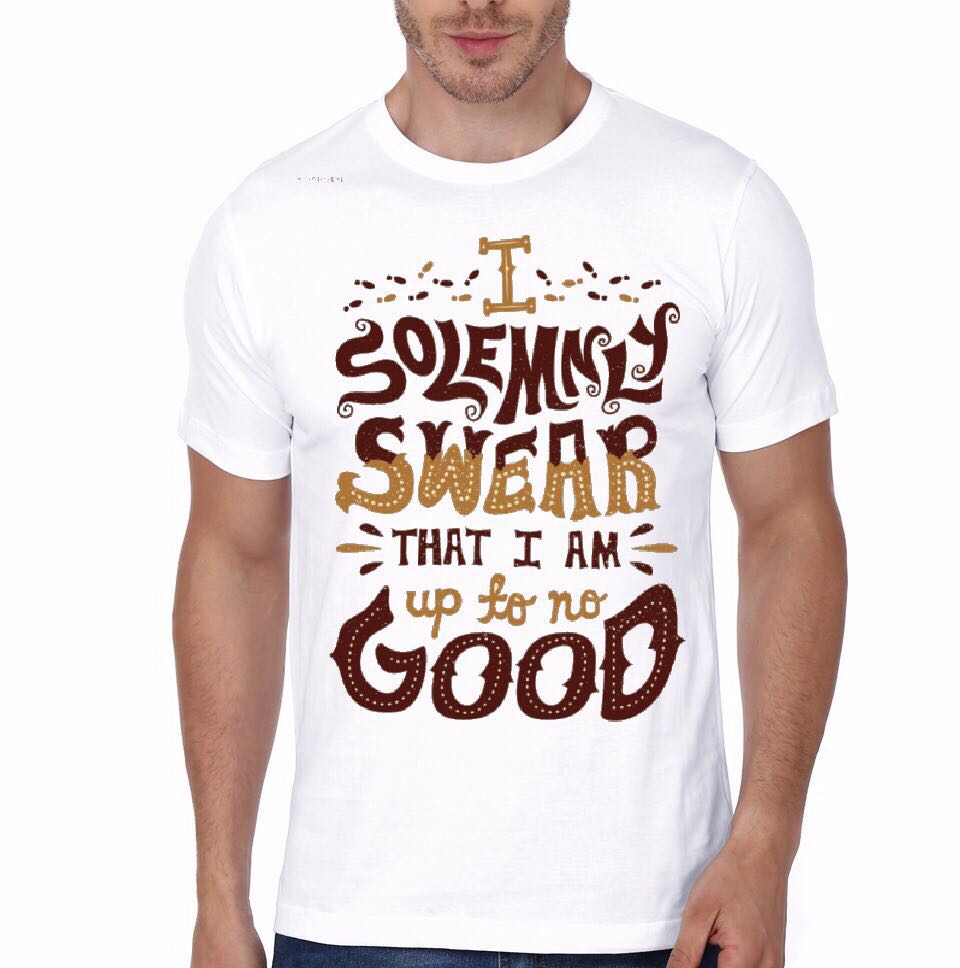 Swear White Tee Hoodie, Sweatshirt | PureTeeCo.com