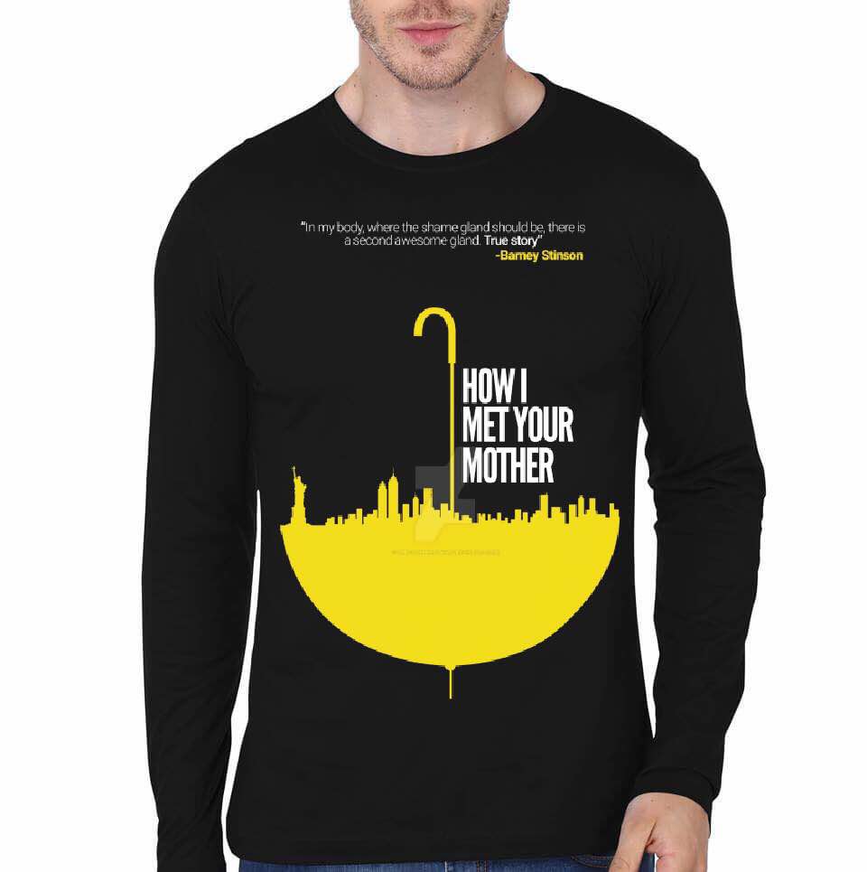 How I Met Your Mother Black Full Sleeve T-Shirt Hoodie, Sweatshirt | PureTeeCo.com