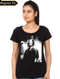 Customized Half Sleeve Girls Black T-Shirt Hoodie, Sweatshirt | PureTeeCo.com