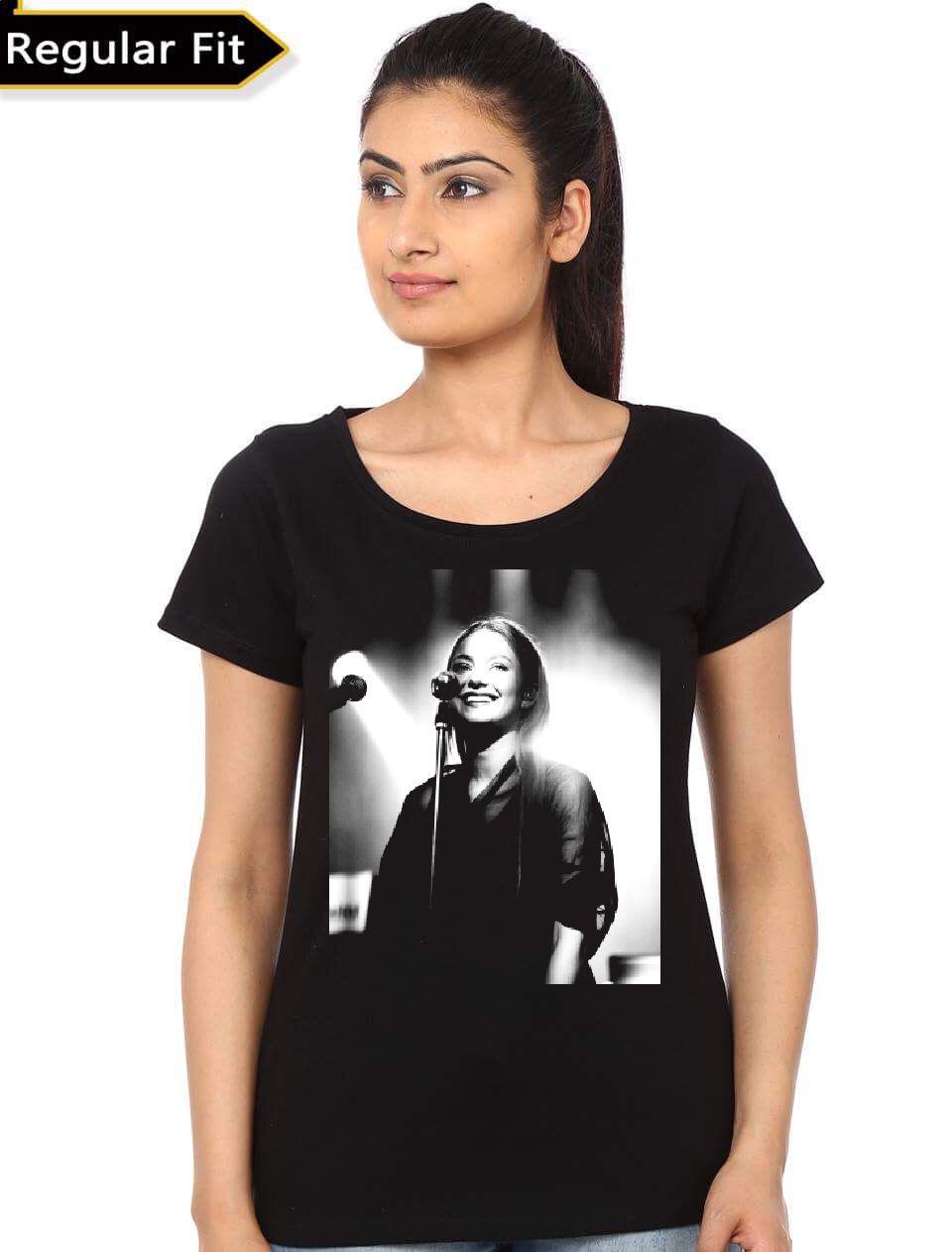 Customized Half Sleeve Girls Black T-Shirt Hoodie, Sweatshirt | PureTeeCo.com