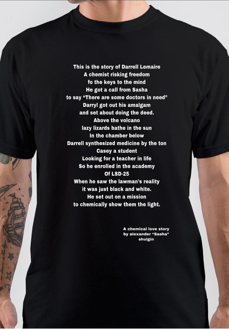 A Chemical Love Story By Alexander Shasha Shulgin T-Shirt Hoodie, Sweatshirt | PureTeeCo.com