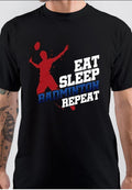 Eat Sleep Badminton Repeat T-Shirt Hoodie, Sweatshirt | PureTeeCo.com