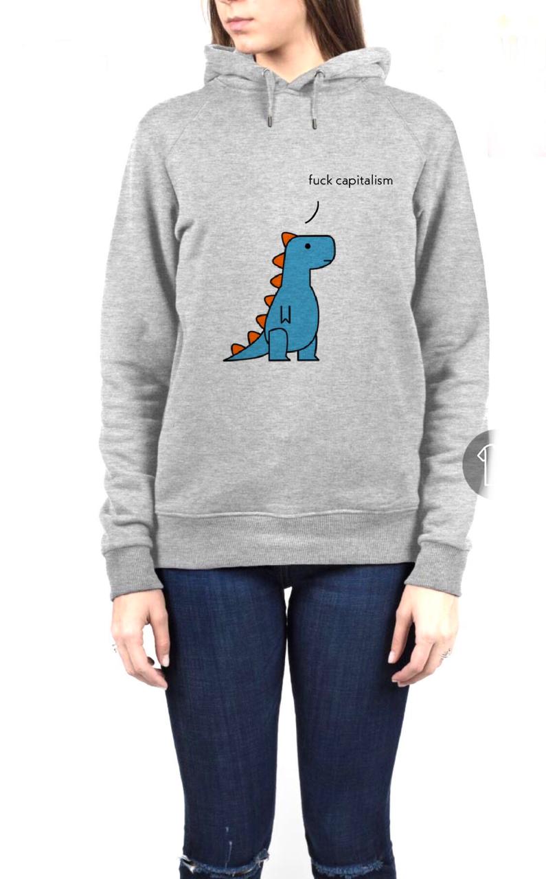Fuck Capitalism Girls Hoodie T-Shirts, Sweatshirt | PureTeeCo.com