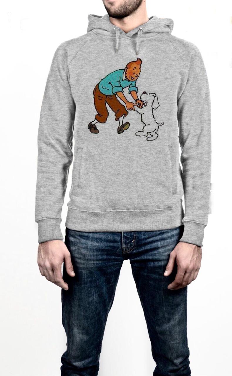 Tintin And Snowy Hoodie T-Shirts, Sweatshirt | PureTeeCo.com