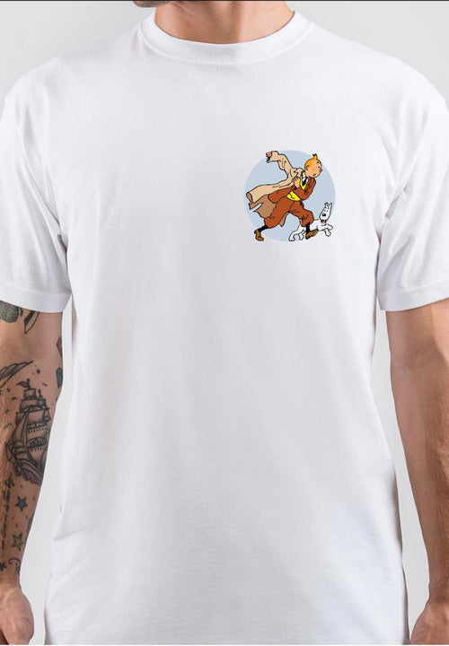 Adventure of tintin White T-Shirt Hoodie, Sweatshirt | PureTeeCo.com