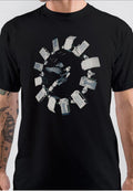 Satellite print Black T-Shirt Hoodie, Sweatshirt | PureTeeCo.com