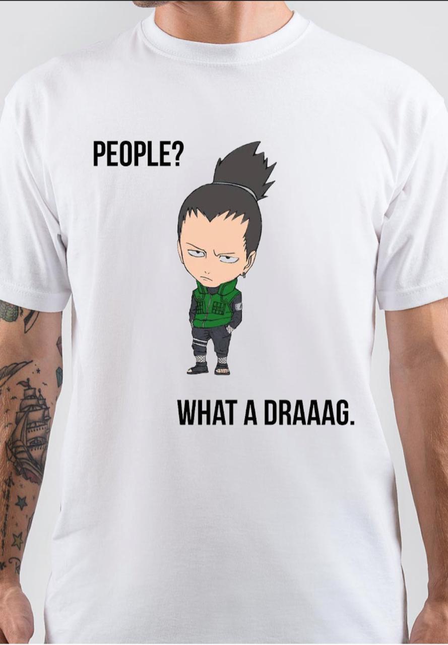 Shikamaru White T-Shirt Hoodie, Sweatshirt | PureTeeCo.com