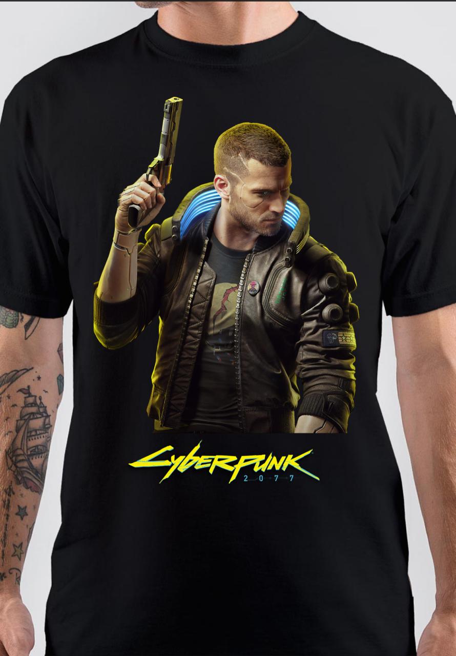 Cyberpunk 2077 Black T-Shirt Hoodie, Sweatshirt | PureTeeCo.com