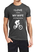 I Love It When My Wife Lets Me Go Cycling Grey T-Shirt Hoodie, Sweatshirt | PureTeeCo.com