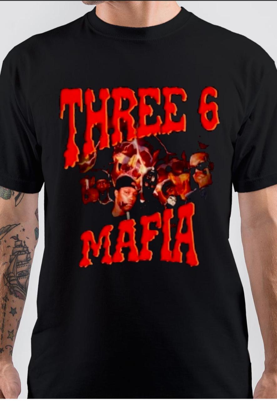 Three 6 Mafia Black T-Shirt Hoodie, Sweatshirt | PureTeeCo.com