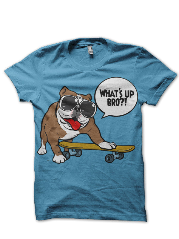 Whatsup Bro Sky Blue Tee Hoodie, Sweatshirt | PureTeeCo.com