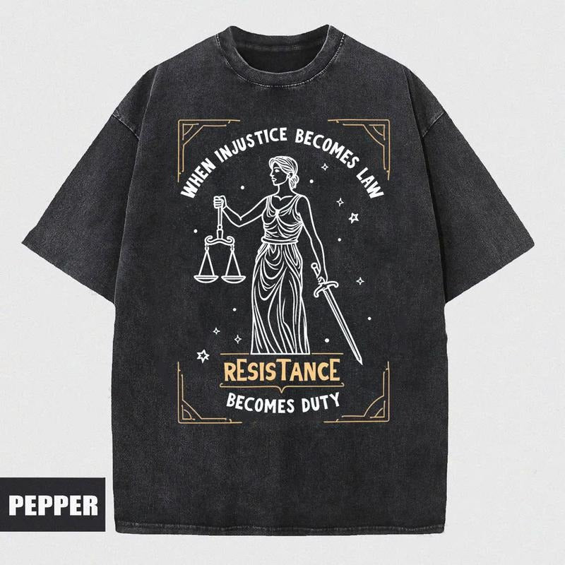 When Injustice Becomes Law Resistance Becomes Duty Shirt, Feminist Resistance Shirt, Social Justice Tshirt, Feminist...