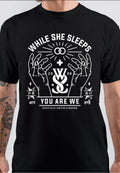 While She Sleeps Black T-Shirt Hoodie, Sweatshirt | PureTeeCo.com