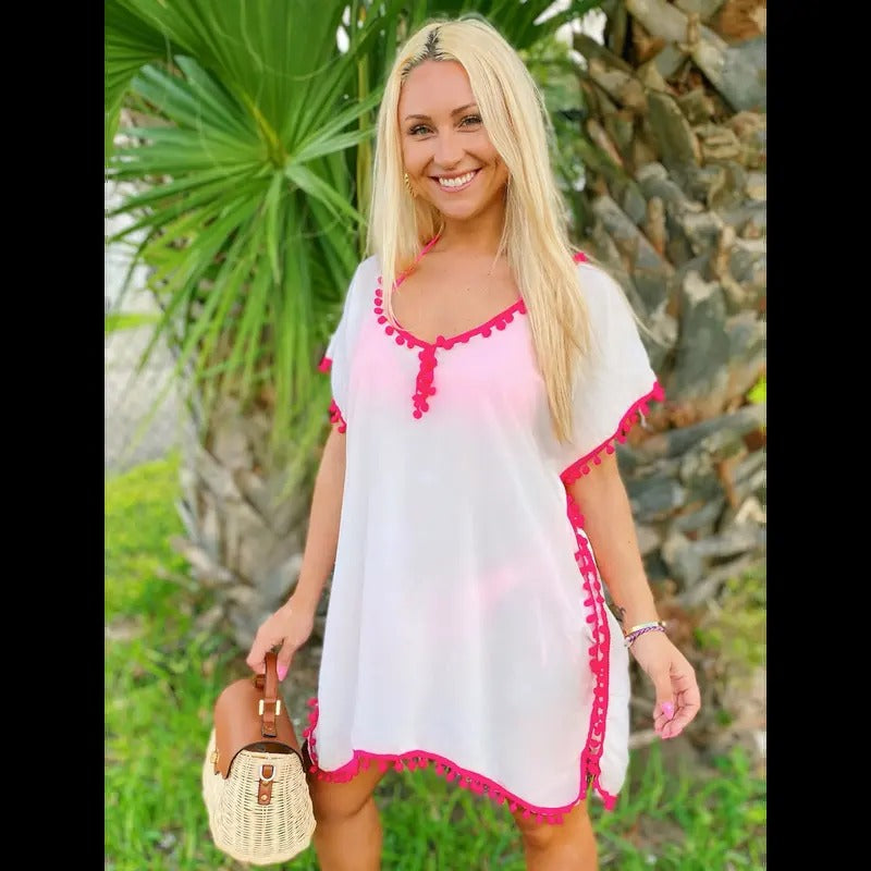 White & Fuchsia Cover-Up T-Shirts, Hoodie, Sweatshirt | PureTeeCo.com