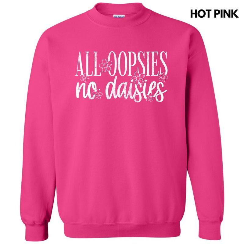 White Oopsie Daisies Sweatshirt 'NLB' T-Shirts, Hoodie | PureTeeCo.com
