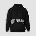 Ultra-Plush Fleece Phantom Hoodie - Black/White Stretchable Ribbed Sweatshirt Menswear Pocket T-Shirts | PureTeeCo.com