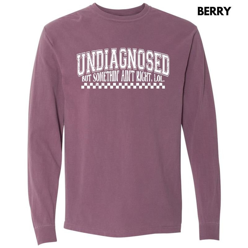 White Undiagnosed Long Sleeve Comfort Colors T-Shirt 'NLB' Hoodie, Sweatshirt | PureTeeCo.com