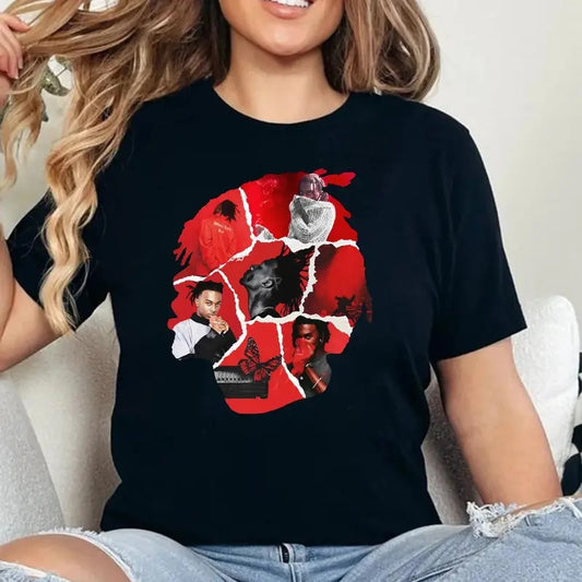 WhoIe L0tta Red Songs Head Retro Shirt PIaybol Carti Head Songs Retro Shirt