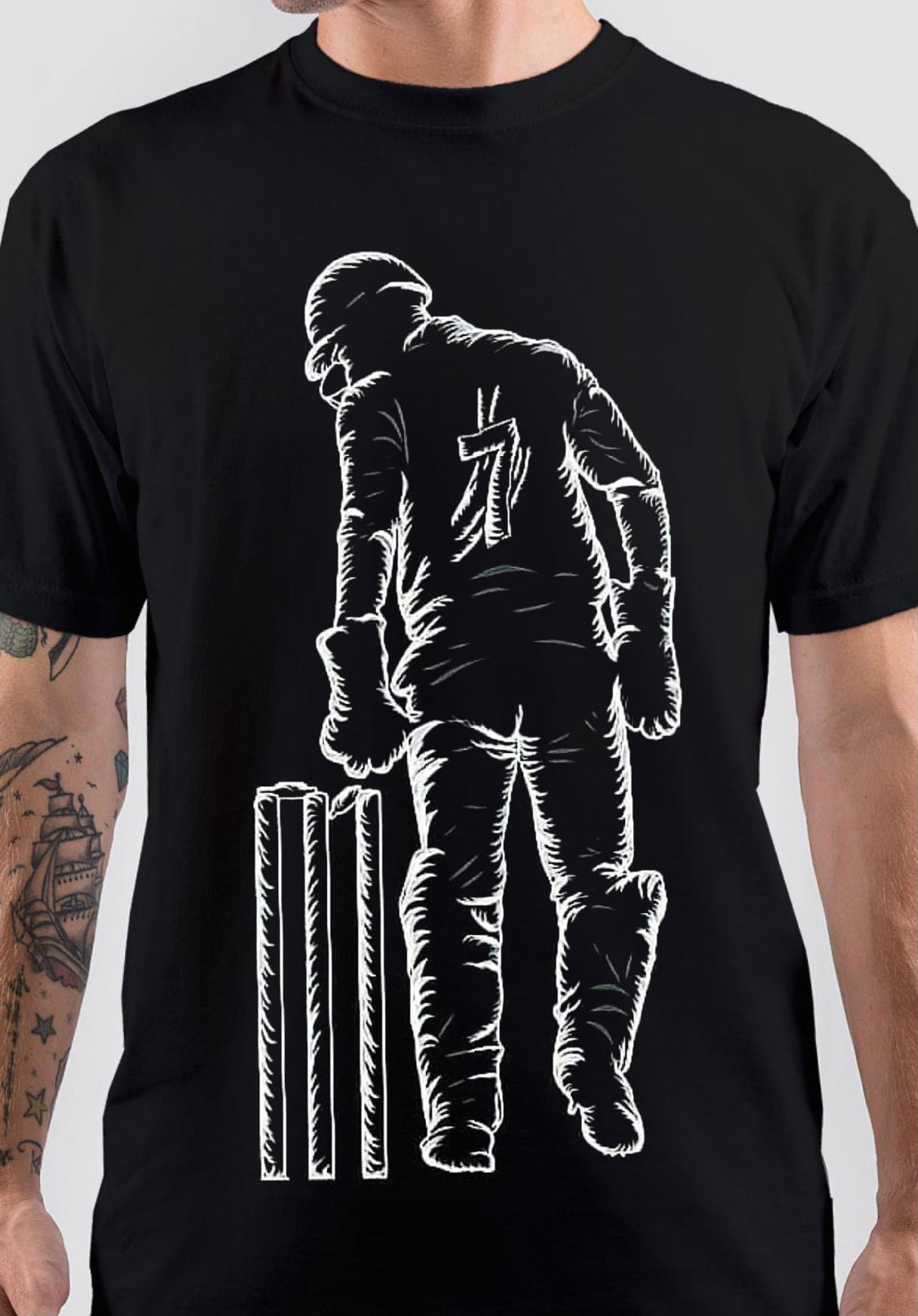Wicket Keeper MS Dhoni T-Shirt Hoodie, Sweatshirt | PureTeeCo.com