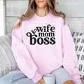 Wife Mom Boss Shirt, Wife Life Sweatshirt, Mom Boss Shirt, Mom Birthday Gift, Mom Day's Gift, Mom Shirt, Women T-Shirt,...