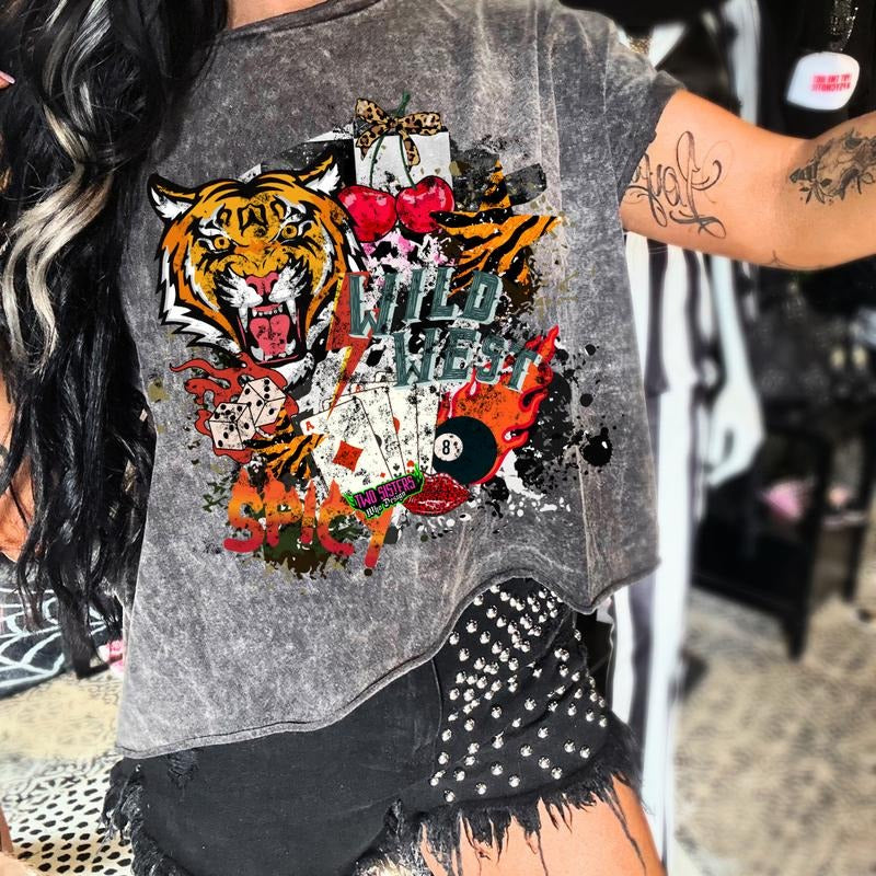 Wild West Collage Vintage Graphic Shirt | Western Goth, Comfortable Unisex Short Sleeve TShirt Hoodie, Sweatshirt