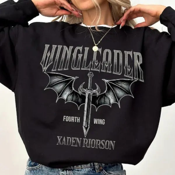 Wingleader Shirt, Fourth Wing Merch, Xaden Riorson Wingleader Sweatshirt, Bookish Woman Sweatshirt Hoodie | PureTeeCo.com
