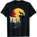 Wolf Graphic Tee Moon Nature Mountains Wildlife Vintage T-Shirt Hoodie, Sweatshirt | PureTeeCo.com