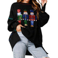 Women Christmas Sequins Sweatshirt Long Sleeve Cartoon Crew NeckPullovers Fall Winter Casual Tops Shirts Party Streetwear...