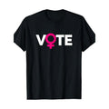 Women'S Cotton T-Shirt with Geometric Feminist Vote Pattern - 100% Cotton Crew Neck Short Sleeve Tee for All-Season...