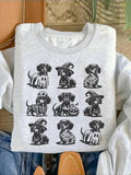 Women's   Dog Print Drop Shoulder Sweatshirt, Casual Long Sleeve Round Neck Pullover for Daily Wear, Ladies Fall & Winter...