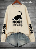 Women's Animal & Letter Print Drop Shoulder Thermal Lined Sweatshirt, Casual Long Sleeve Round Neck Pullover for Fall &...