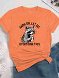 Women's Cartoon & Letter Print Round Neck Tee, Fashion Casual Crew Neck T-shirt for Daily Holiday Vacation Outdoor Wear,...