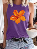 Women's Floral Print Tank Top, Casual Sleeveless Top for Summer, Ladies Clothes for Daily Wearstyle{n002}2 T-Shirts,...