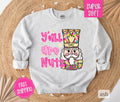 Women's Funny Nutcracker Sweatshirt, Preppy Christmas Crewneck, Unisex Heavy Blend Sweater - Fabric, Collar T-Shirts, Hoodie