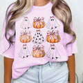 Women's Ghost & Letter Print Round Neck Tee, Casual Short Sleeve Crew Neck T-Shirt for Summer, Fashion Women's Top for...