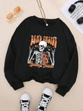 Women's Graphic Drop Shoulder Sweatshirt, Casual Long Sleeve Crew Neck Pullover For Fall & Winter, Women's Clothes For...